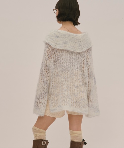 mm loin nuit ロワンニュイ シアーカラーニット loin nuit（ロワンニュイ）の「sheer collar knit / シアー