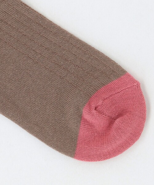 green label relaxing（グリーンレーベルリラクシング）の「リブ ハイソックス / 靴下 20cm-22cm（ソックス/靴下・キッズ・ライトグレー/モカ・20-22cm）」の4枚目の写真