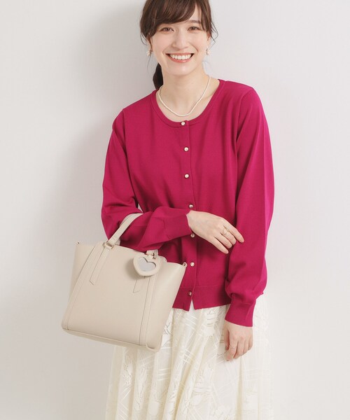 ITS'DEMO（イッツデモ）の「ミラーチャーム付き2WAYトート（ハンドバッグ・レディース・ブラック/ライトベージュ/ボルドー・00）」の6枚目の写真