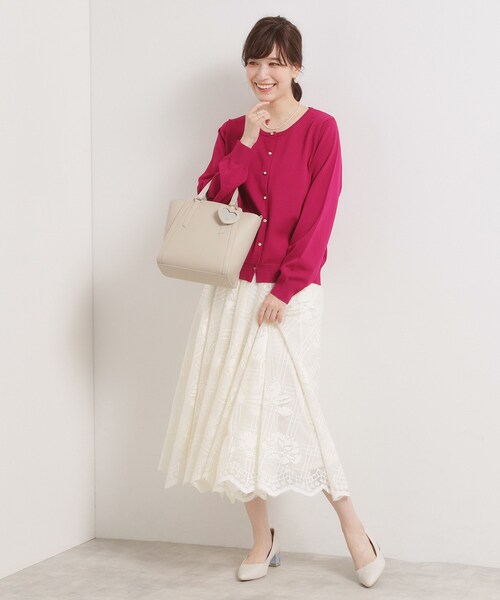 ITS'DEMO（イッツデモ）の「ミラーチャーム付き2WAYトート（ハンドバッグ・レディース・ブラック/ライトベージュ/ボルドー・00）」の7枚目の写真