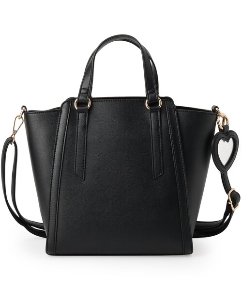 ITS'DEMO（イッツデモ）の「ミラーチャーム付き2WAYトート（ハンドバッグ・レディース・ブラック/ライトベージュ/ボルドー・00）」の15枚目の写真