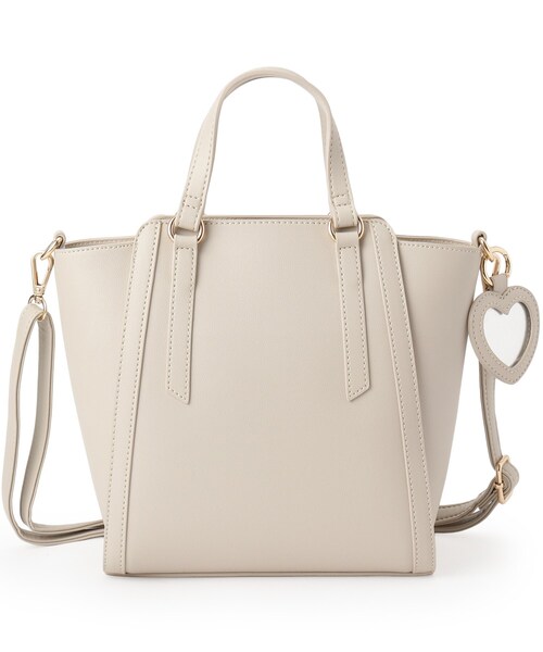 ITS'DEMO（イッツデモ）の「ミラーチャーム付き2WAYトート（ハンドバッグ・レディース・ブラック/ライトベージュ/ボルドー・00）」の16枚目の写真