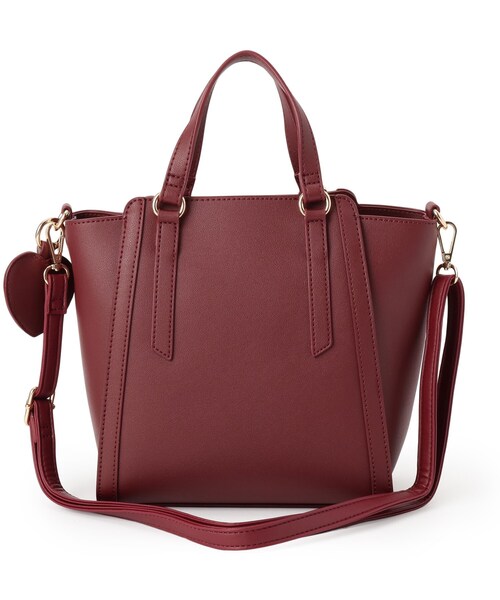 ITS'DEMO（イッツデモ）の「ミラーチャーム付き2WAYトート（ハンドバッグ・レディース・ブラック/ライトベージュ/ボルドー・00）」の19枚目の写真