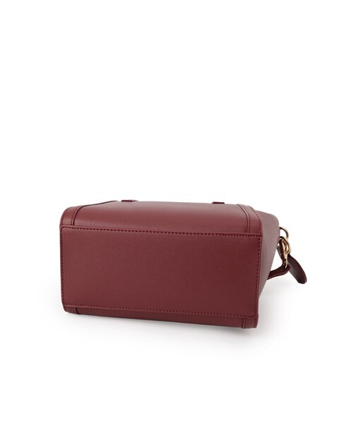 ITS'DEMO（イッツデモ）の「ミラーチャーム付き2WAYトート（ハンドバッグ・レディース・ブラック/ライトベージュ/ボルドー・00）」の20枚目の写真