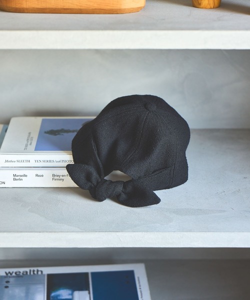 studio CLIP（スタディオクリップ）の「バックリボンCAP（キャップ・レディース・ブラック/アイボリー・FREE）」の3枚目の写真