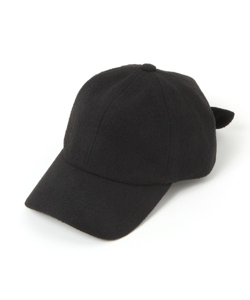 studio CLIP（スタディオクリップ）の「バックリボンCAP（キャップ・レディース・ブラック/アイボリー・FREE）」の4枚目の写真