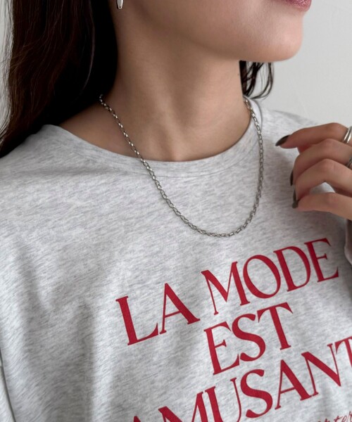 fredy emue(フレディエミュ)の「ロゴプリントロンTシャツ(Tシャツ/カットソー・レディース・ライトグレー/オフホワイト/アイボリー・38)」の15枚目の写真