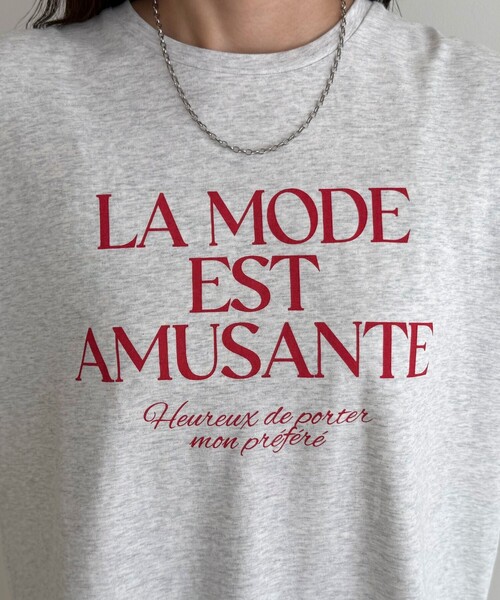 fredy emue(フレディエミュ)の「ロゴプリントロンTシャツ(Tシャツ/カットソー・レディース・ライトグレー/オフホワイト/アイボリー・38)」の17枚目の写真