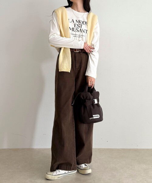 fredy emue(フレディエミュ)の「ロゴプリントロンTシャツ(Tシャツ/カットソー・レディース・ライトグレー/オフホワイト/アイボリー・38)」の19枚目の写真