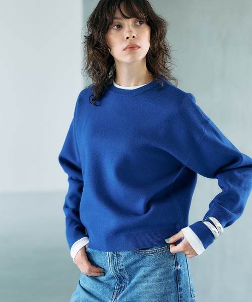 N.O.R.C（ノーク）の「【ZOZO限定】ファンクションイージーニット（ニット/セーター・レディース・ブルー/ブラック/チャコール/ベビーピンク/アイボリー・フリー）」の9枚目の写真