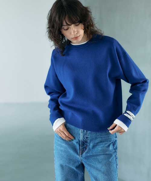 N.O.R.C（ノーク）の「【ZOZO限定】ファンクションイージーニット（ニット/セーター・レディース・ブルー/ブラック/チャコール/ベビーピンク/アイボリー・フリー）」の6枚目の写真