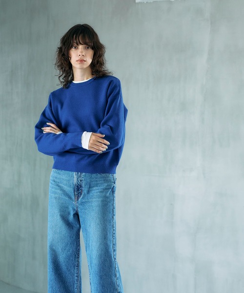 N.O.R.C（ノーク）の「【ZOZO限定】ファンクションイージーニット（ニット/セーター・レディース・ブルー/ブラック/チャコール/ベビーピンク/アイボリー・フリー）」の10枚目の写真