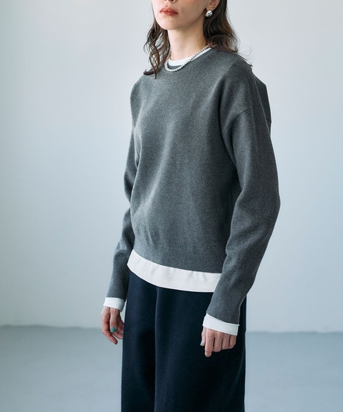 N.O.R.C（ノーク）の「【ZOZO限定】ファンクションイージーニット（ニット/セーター・レディース・ブルー/ブラック/チャコール/ベビーピンク/アイボリー・フリー）」の17枚目の写真
