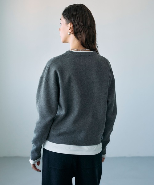 N.O.R.C（ノーク）の「【ZOZO限定】ファンクションイージーニット（ニット/セーター・レディース・ブルー/ブラック/チャコール/ベビーピンク/アイボリー・フリー）」の21枚目の写真