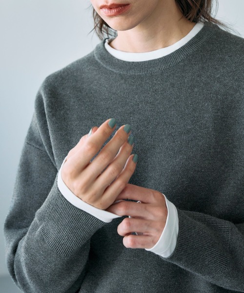 N.O.R.C（ノーク）の「【ZOZO限定】ファンクションイージーニット（ニット/セーター・レディース・ブルー/ブラック/チャコール/ベビーピンク/アイボリー・フリー）」の13枚目の写真
