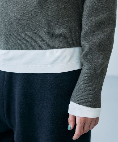N.O.R.C（ノーク）の「【ZOZO限定】ファンクションイージーニット（ニット/セーター・レディース・ブルー/ブラック/チャコール/ベビーピンク/アイボリー・フリー）」の14枚目の写真