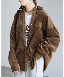 reca（レカ）の「コーデュロイBIGシャツ（シャツ/ブラウス・レディース）」