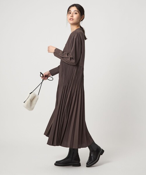 size SHORTあり］ワッシャー プリーツ ロングスリーブ