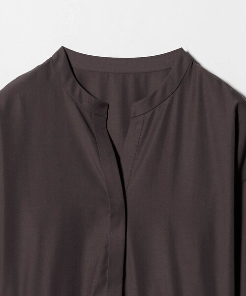 green label relaxing（グリーンレーベルリラクシング）の「［size SHORTあり］ワッシャー プリーツ ロングスリーブ ワンピース（ワンピース・レディース・ダークブラウン/ライトブルー/ブラック・FREE/SHORT）」の19枚目の写真