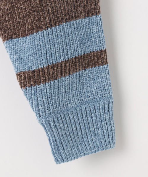 PBLIM（ページボーイリム）の「《UNISEX》ベロアボーダーニット（ニット/セーター・レディース・ブルー/イエロー・FREE）」の19枚目の写真