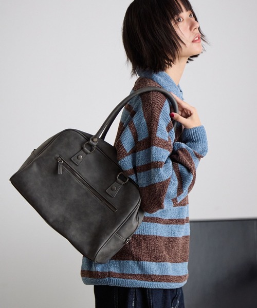 PBLIM（ページボーイリム）の「《UNISEX》ベロアボーダーニット（ニット/セーター・レディース・ブルー/イエロー・FREE）」の6枚目の写真