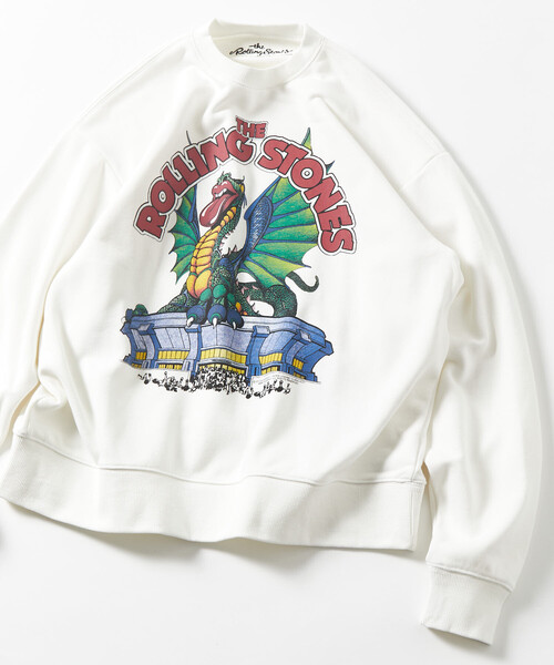 FREAK'S STORE(フリークスストア)の「【EXCLUSIVE】 The Rolling Stones SWT/ローリングストーンズ フロントプリント クルーネック スウェット(スウェット・メンズ・ブラック/オフホワイト・LARGE/MEDIUM/X-LARGE)」の4枚目の写真