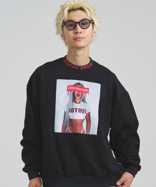 GALLIS ADDICTION（ガリスアディクション）の「GA SUEDE PHOTO CREW（スウェット・メンズ・ブラック/アイボリー・M/L）」の18枚目の写真