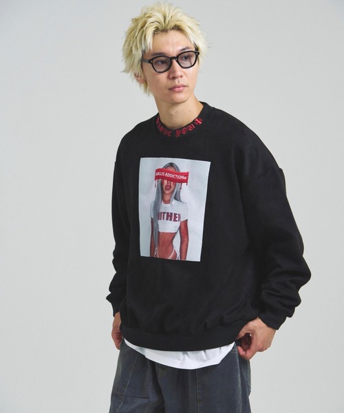 GALLIS ADDICTION（ガリスアディクション）の「GA SUEDE PHOTO CREW（スウェット・メンズ・ブラック/アイボリー・M/L）」の15枚目の写真