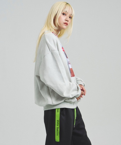 GALLIS ADDICTION（ガリスアディクション）の「GA SUEDE PHOTO CREW（スウェット・メンズ・ブラック/アイボリー・M/L）」の5枚目の写真