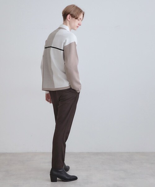 tk.TAKEO KIKUCHI（ティーケータケオキクチ）の「【洗える】クロスオーバーニット（ニット/セーター・メンズ・ホワイト系7/ダークブラウン系4/ブラック系4/ブルー系4・01/02/03/04）」の8枚目の写真