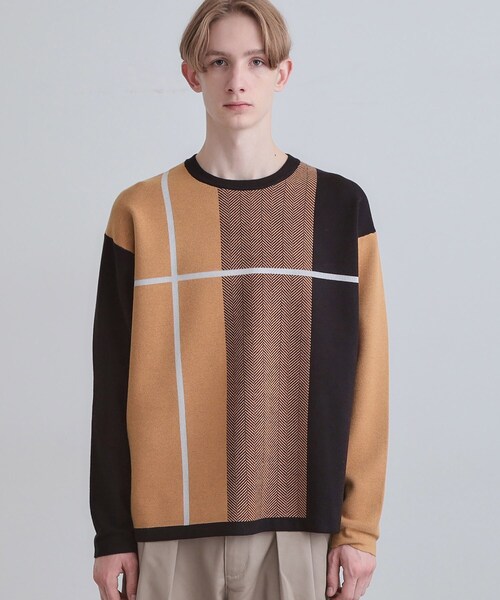 tk.TAKEO KIKUCHI（ティーケータケオキクチ）の「【洗える】クロスオーバーニット（ニット/セーター・メンズ・ホワイト系7/ダークブラウン系4/ブラック系4/ブルー系4・01/02/03/04）」の17枚目の写真