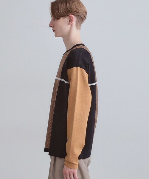 tk.TAKEO KIKUCHI（ティーケータケオキクチ）の「【洗える】クロスオーバーニット（ニット/セーター・メンズ・ホワイト系7/ダークブラウン系4/ブラック系4/ブルー系4・01/02/03/04）」の16枚目の写真