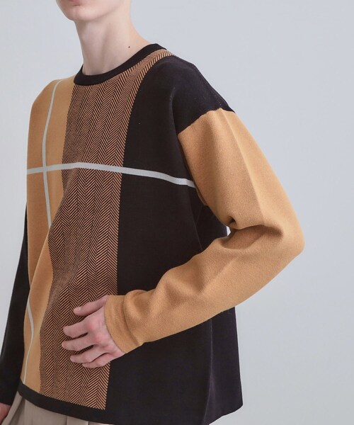 tk.TAKEO KIKUCHI（ティーケータケオキクチ）の「【洗える】クロスオーバーニット（ニット/セーター・メンズ・ホワイト系7/ダークブラウン系4/ブラック系4/ブルー系4・01/02/03/04）」の13枚目の写真