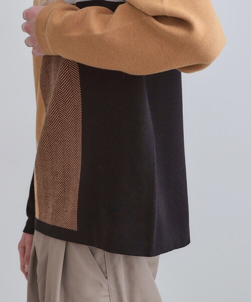 tk.TAKEO KIKUCHI（ティーケータケオキクチ）の「【洗える】クロスオーバーニット（ニット/セーター・メンズ・ホワイト系7/ダークブラウン系4/ブラック系4/ブルー系4・01/02/03/04）」の12枚目の写真