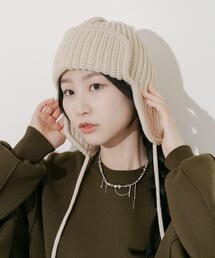 SMELLY | リブニットフライトキャップ(ニットキャップ/ビーニー)
