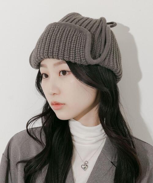 リブニットフライトキャップ（ニットキャップ/ビーニー）｜SMELLY