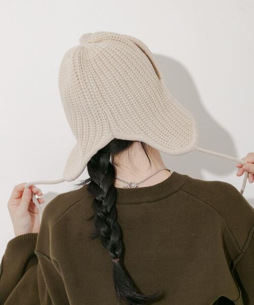 リブニットフライトキャップ（ニットキャップ/ビーニー）｜SMELLY