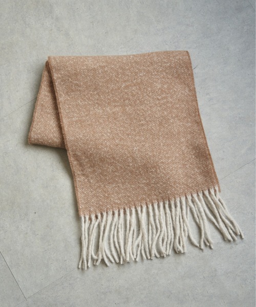 VENCEEXCHANGE(ヴァンスエクスチェンジ)の「大判ミックスマフラー(マフラー・レディース・ベージュ/ブルー/ブラック・FREE)」の3枚目の写真