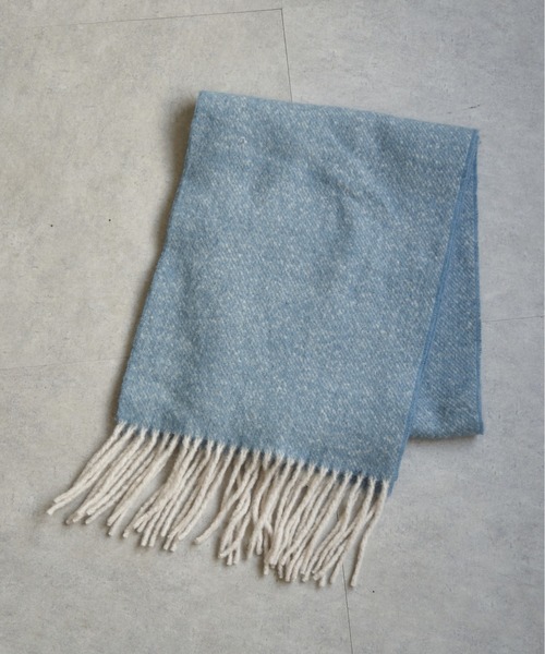 VENCEEXCHANGE(ヴァンスエクスチェンジ)の「大判ミックスマフラー(マフラー・レディース・ベージュ/ブルー/ブラック・FREE)」の1枚目の写真