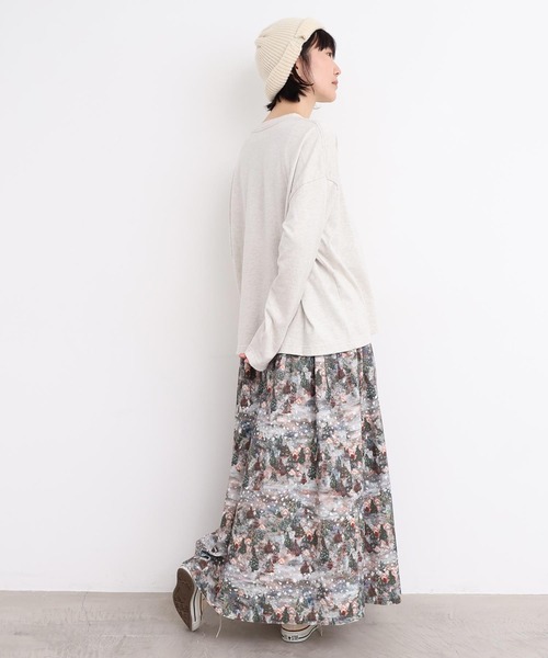 l'atelier du savon（アトリエドサボン）の「_冬の終わりの、お散歩おばあちゃんT（Tシャツ/カットソー・レディース・オートミール・FREE）」の7枚目の写真