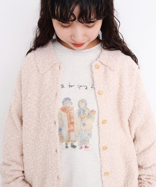 l'atelier du savon（アトリエドサボン）の「_冬の終わりの、お散歩おばあちゃんT（Tシャツ/カットソー・レディース・オートミール・FREE）」の20枚目の写真