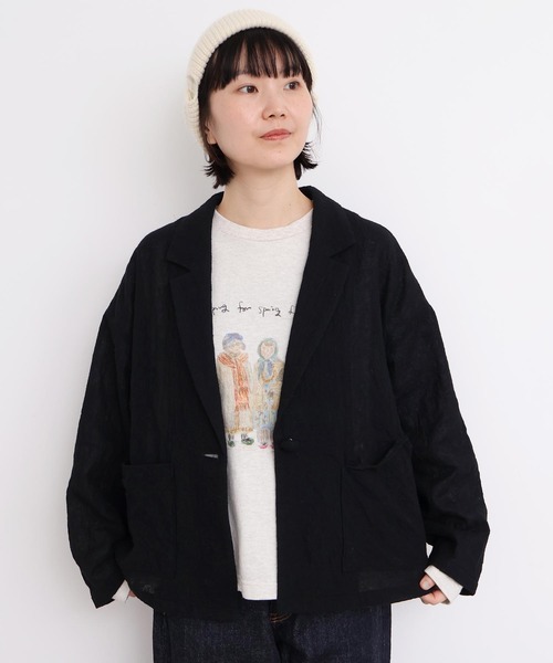 l'atelier du savon（アトリエドサボン）の「_冬の終わりの、お散歩おばあちゃんT（Tシャツ/カットソー・レディース・オートミール・FREE）」の12枚目の写真
