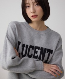 ロゴ刺繍ニットトップス