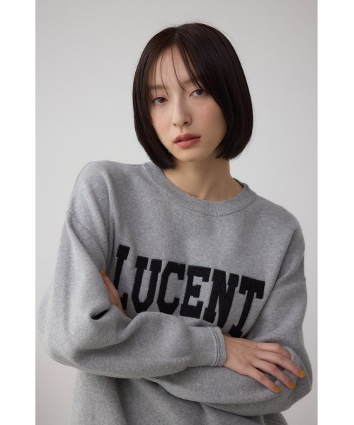 AZUL by moussy(アズールバイマウジー)の「ロゴ刺繍ニットトップス(ニット/セーター・レディース・ブラック/ライトイエロー/杢グレー・FREE)」の16枚目の写真
