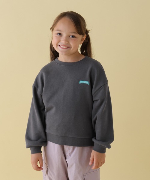 GLOBAL WORK（グローバルワーク）の「【シナモロール/ハンギョドン】アップリケスウェット/595485（スウェット・キッズ・ブルー系その他/ライトグリーン/ホワイト/チャコールグレー・100cm/120cm/110cm/150cm/140cm/160cm/130cm）」の2枚目の写真