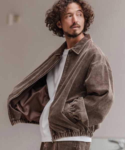 mj11215-フェード加工コーデュロイZIPブルゾン（ブルゾン）｜CAMBIO