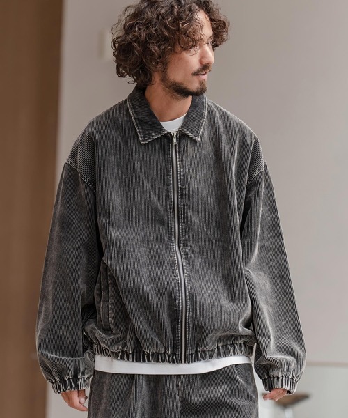 mj11215-フェード加工コーデュロイZIPブルゾン（ブルゾン）｜CAMBIO