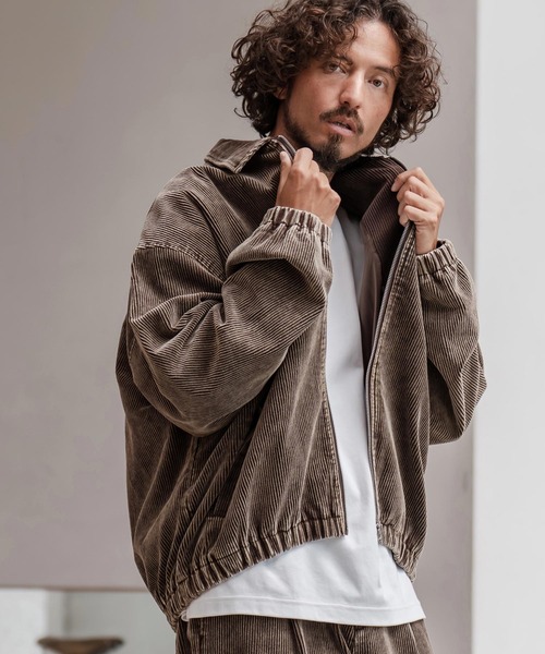 mj11215-フェード加工コーデュロイZIPブルゾン（ブルゾン）｜CAMBIO