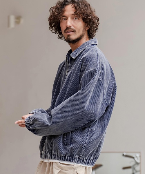 mj11215-フェード加工コーデュロイZIPブルゾン（ブルゾン）｜CAMBIO