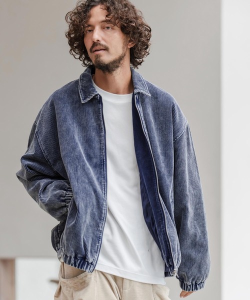 mj11215-フェード加工コーデュロイZIPブルゾン（ブルゾン）｜CAMBIO